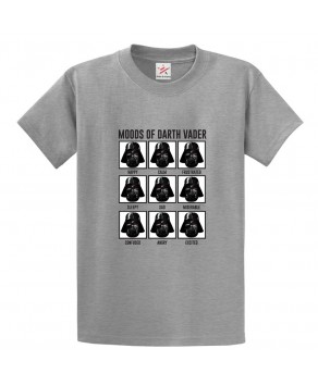 Moods of Darth Vader Classic Unisex Kids and Adults T-Shirt for Sci-Fi Movie Fans